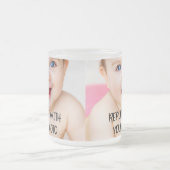 簡単ユニークデザインの一つパーソナライズされた フロストグラスマグカップ (中央)