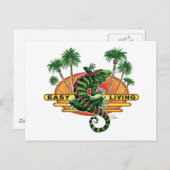 簡単リビングリザードオンビーチ ポストカード (正面/裏面)