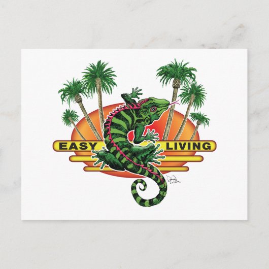 簡単リビングリザードオンビーチ ポストカード (正面)