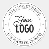 簡単ロゴの交換とカスタマイズ可能な文字 ラウンドシール (正面)