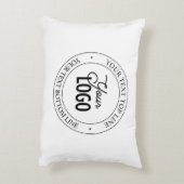 簡単ロゴの交換とカスタマイズ可能な文字 |白 アクセントクッション (裏面(縦))