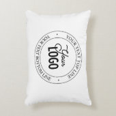 簡単ロゴの交換とカスタマイズ可能な文字 |白 アクセントクッション (正面(垂直))
