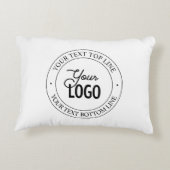 簡単ロゴの交換とカスタマイズ可能な文字 |白 アクセントクッション (裏面)