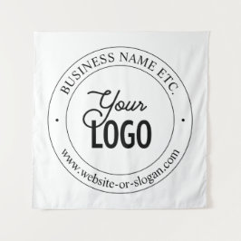 簡単ロゴの交換とカスタマイズ可能な文字 |白 タペストリー