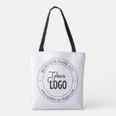 簡単ロゴの交換とカスタマイズ可能な文字 |白 トートバッグ (裏面)