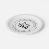 簡単ロゴの交換とカスタマイズ可能な文字 |白 ペーパープレート (アングル)