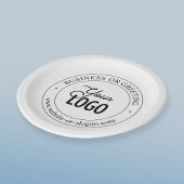 簡単ロゴの交換とカスタマイズ可能な文字 |白 ペーパープレート