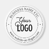 簡単ロゴの交換とカスタマイズ可能な文字 |白 マグネット (正面)