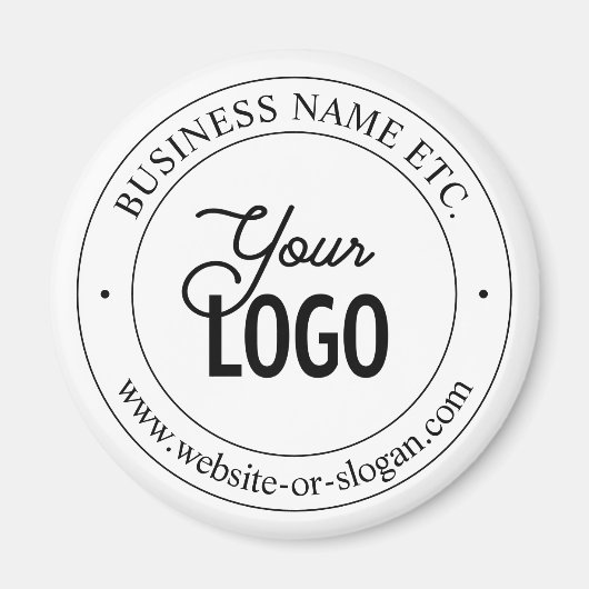 簡単ロゴの交換とカスタマイズ可能な文字 |白 マグネット (正面)