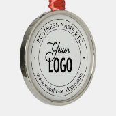簡単ロゴの交換とカスタマイズ可能な文字 |白 メタルオーナメント (右)