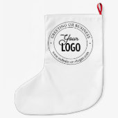 簡単ロゴの交換とカスタマイズ可能な文字 |白 ラージクリスマスストッキング (裏面)