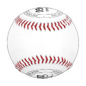 簡単ロゴの交換とカスタマイズ可能な文字 |白 野球ボール (裏面)