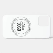 簡単ロゴの交換とカスタマイズ可能な文字 |白 Case-Mate iPhoneケース (裏面 (横))