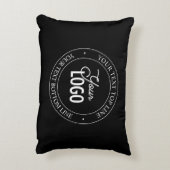 簡単ロゴの交換とカスタマイズ可能な文字 |黒 アクセントクッション (裏面(縦))