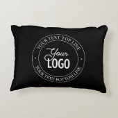 簡単ロゴの交換とカスタマイズ可能な文字 |黒 アクセントクッション (裏面)
