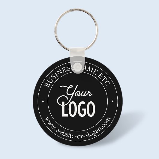 簡単ロゴの交換とカスタマイズ可能な文字 |黒 キーホルダー