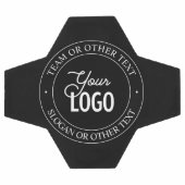 簡単ロゴの交換とカスタマイズ可能な文字 |黒 サッカーボール (フラット)