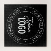 簡単ロゴの交換とカスタマイズ可能な文字 |黒 ジグソーパズル (横)