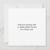 簡単ロゴの交換とカスタマイズ可能な文字 |黒 ノートカード (裏面)