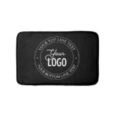 簡単ロゴの交換とカスタマイズ可能な文字 |黒 バスマット (正面)