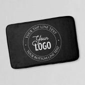 簡単ロゴの交換とカスタマイズ可能な文字 |黒 バスマット