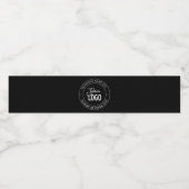 簡単ロゴの交換とカスタマイズ可能な文字 |黒 ペットボトルラベル (シングルラベル)