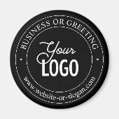 簡単ロゴの交換とカスタマイズ可能な文字 |黒 マグネット (正面)