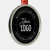簡単ロゴの交換とカスタマイズ可能な文字 |黒 メタルオーナメント (右)