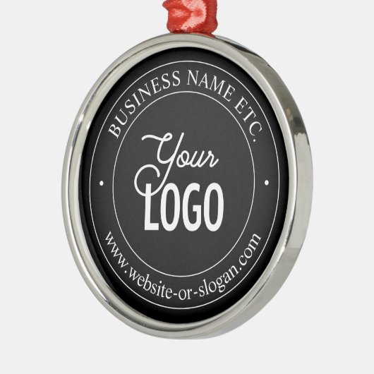簡単ロゴの交換とカスタマイズ可能な文字 |黒 メタルオーナメント (左)