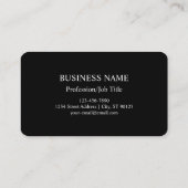 簡単ロゴの交換とカスタマイズ可能な文字 |黒 名刺 (裏面)