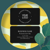 簡単ロゴの交換とカスタマイズ可能な文字 |黒 名刺