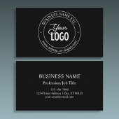 簡単ロゴの交換とカスタマイズ可能な文字 |黒 名刺