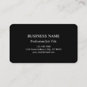 簡単ロゴの交換とカスタマイズ可能な文字 |黒 名刺 (裏面)