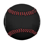簡単ロゴの交換とカスタマイズ可能な文字 |黒 野球ボール (正面)