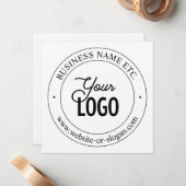 簡単ロゴの交換とカスタマイズ可能な文字 | Kraft ノートカード (正面/裏面インサイチュ)