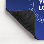 簡単ロゴの交換と文字 |濃い青のグラデーション マウスパッド (コーナー)