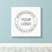 簡単ロゴの交換と編集可能文字 |オフ白 キャンバスプリント (インサイチュ (ウッドフロア))