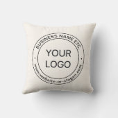 簡単ロゴの交換と編集可能文字 |オフ白 クッション (裏面)