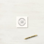 簡単ロゴの交換と編集可能文字 |オフ白 ポストイット (デスク上)