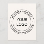 簡単ロゴの交換と編集可能文字 |オフ白 ポストカード (正面)