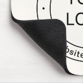 簡単ロゴの交換と編集可能文字 |オフ白 マウスパッド (コーナー)