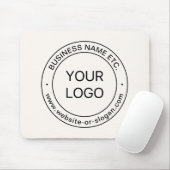 簡単ロゴの交換と編集可能文字 |オフ白 マウスパッド (マウス)