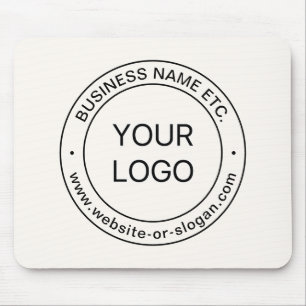 簡単ロゴの交換と編集可能文字 オフ白 マウスパッド