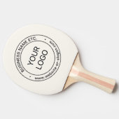 簡単ロゴの交換と編集可能文字 |オフ白 卓球ラケット (横)