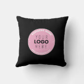 簡単ロゴの交換と編集可能文字 | ピンク/DIY クッション (裏面)