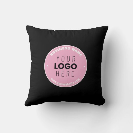 簡単ロゴの交換と編集可能文字 | ピンク/DIY クッション (裏面)