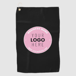 簡単ロゴの交換と編集可能文字 | ピンク/DIY ゴルフタオル