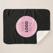 簡単ロゴの交換と編集可能文字 | ピンク/DIY シェルパブランケット (正面(横))