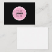 簡単ロゴの交換と編集可能文字 | ピンク/DIY ノートカード (正面/裏面)