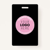 簡単ロゴの交換と編集可能文字 | ピンク/DIY バッジ (正面)